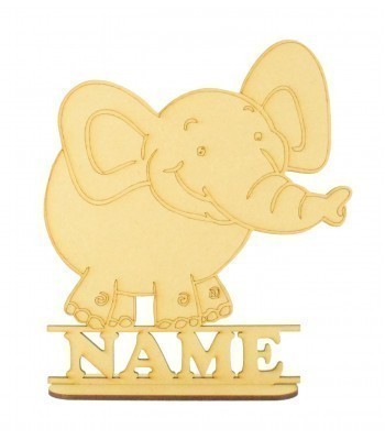 Laser Cut Personalised Elephant Shape on a Stand